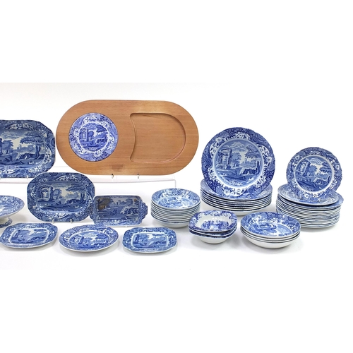 1188 - *WITHDRAWN* Copeland Spode Italian pattern dinner and teaware including bowls and plates, the larges... 