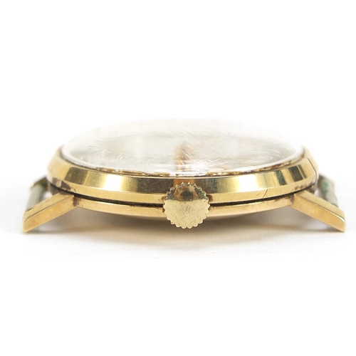 1792 - Vertex, gentlemen's 9ct gold Vertex Revue wristwatch, 32mm in diameter