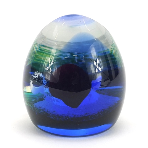 961 - Caithness Fujiyama glass paperweight, limited edition 303/650, 10cm high