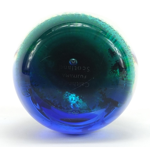 961 - Caithness Fujiyama glass paperweight, limited edition 303/650, 10cm high