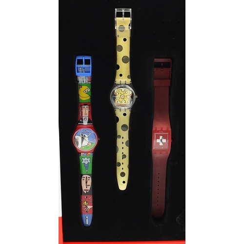 2181 - Swatch, The Swatch Swiss Collection box set of five wristwatches