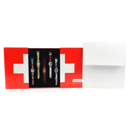 2181 - Swatch, The Swatch Swiss Collection box set of five wristwatches