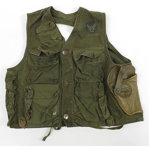 2345 - Military interest World War II C-1 Emergency USAAF waistcoat with holster