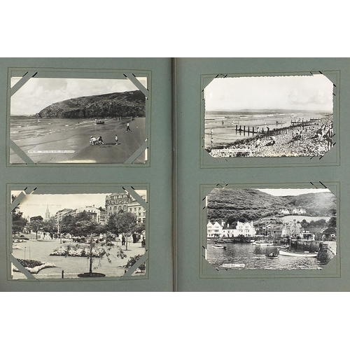 1508 - Album of Topographical black and white postcards including Herne Bay, Yarmouth, Chester, House with ... 