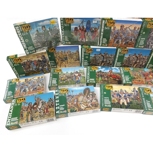 1356 - Collection Revell 1/72 scale soldiers and Indians with boxes, some sealed and unpainted