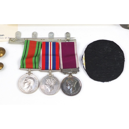 2335 - British military World War II medal group relating to Edward Smith 6003584 including three medal gro... 