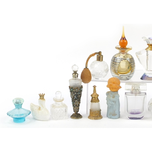 1119 - Collection of scent bottles and atomisers, some Art Deco style including Avon and a Victorian cut gl... 