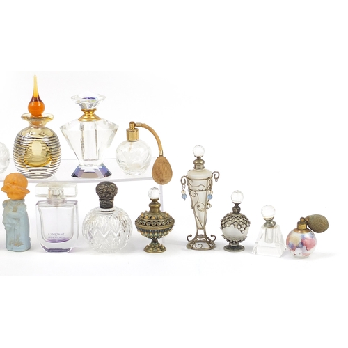 1119 - Collection of scent bottles and atomisers, some Art Deco style including Avon and a Victorian cut gl... 