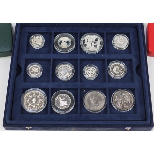 1630 - Collection of British coinage, some silver proof and silver including 1889 crown, 1995 World War II ... 