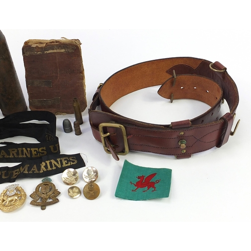 2317 - Naval and militaria including World War I Soldier's Service and Pay book inscribed Thomas Waudby, RA... 