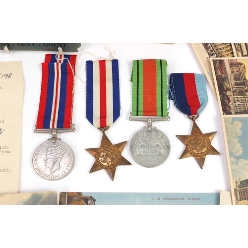 2325 - British military World War II four medal group relating to Lance Corporal G H Booker of the Royal Ar... 