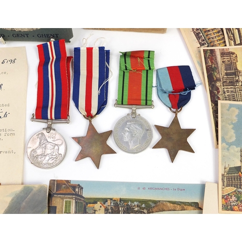 2325 - British military World War II four medal group relating to Lance Corporal G H Booker of the Royal Ar... 