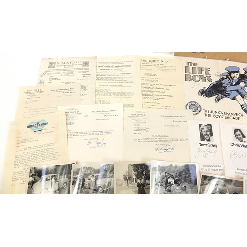 1017 - Ephemera including The Lifebuoys advertising poster, Heal & Son letter, Royal Air Force sketch book ... 