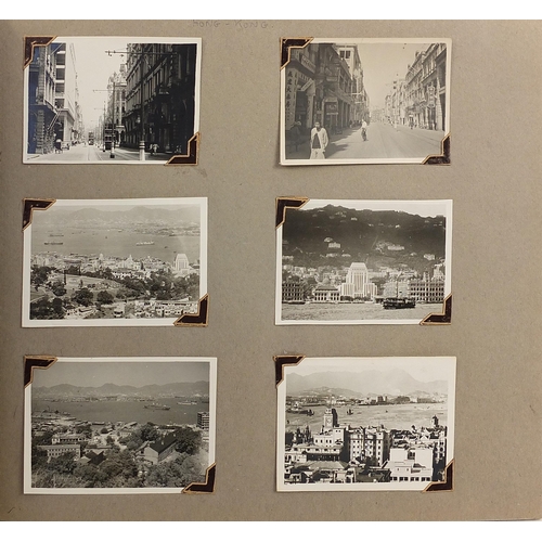 1504 - Military interest photographs of Japan and China arranged in two albums including Singapore, Malacca... 