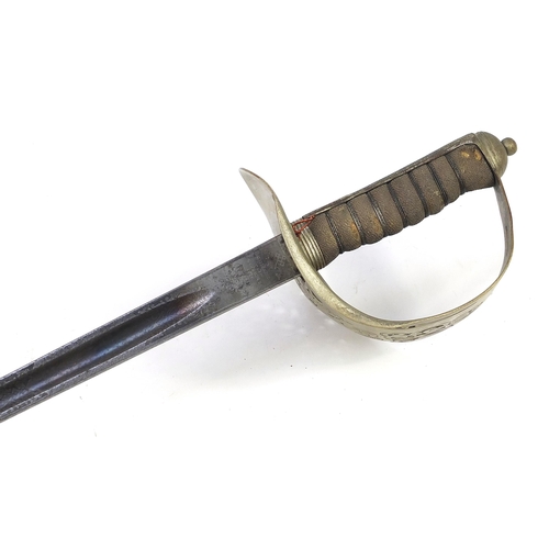 2356 - British military George V dress sword by Sanderson Bros & Newbould of Sheffield with shagreen bound ... 