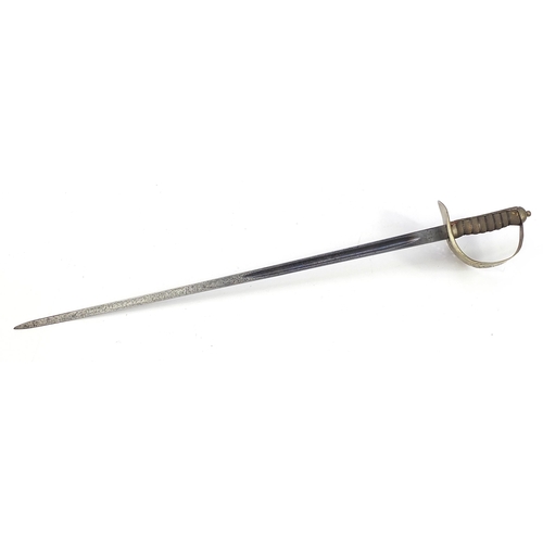 2356 - British military George V dress sword by Sanderson Bros & Newbould of Sheffield with shagreen bound ... 