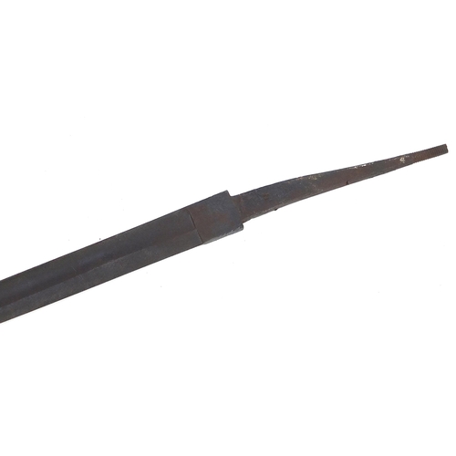 2357 - Antique steel sword blade, 97.5cm in length