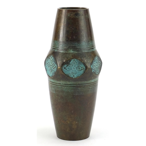 235 - *WITHDRAWN* Modernist Japanese patinated bronze vase, 23cm high