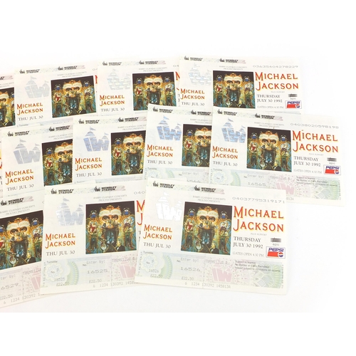 1466 - Fifteen Michael Jackson concert tickets dated Thursday July 30th 1992