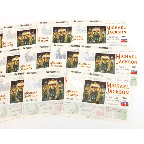 1465 - Fifteen Michael Jackson concert tickets dated Thursday July 30th 1992