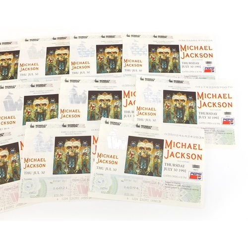 1464 - Fourteen Michael Jackson concert tickets dated Thursday July 30th 1992