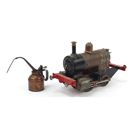 1331 - Scratch built model locomotive, probably Live Steam with oil can, 39cm in length