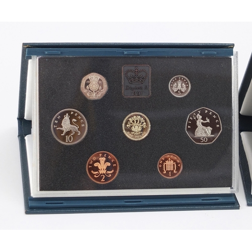 1623 - Three United Kingdom proof coin collections comprising 1990, 1991 and 1992