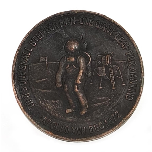 1641 - Apollo Last Flight in Great Era of Space Travel commemorative bronzed medallion