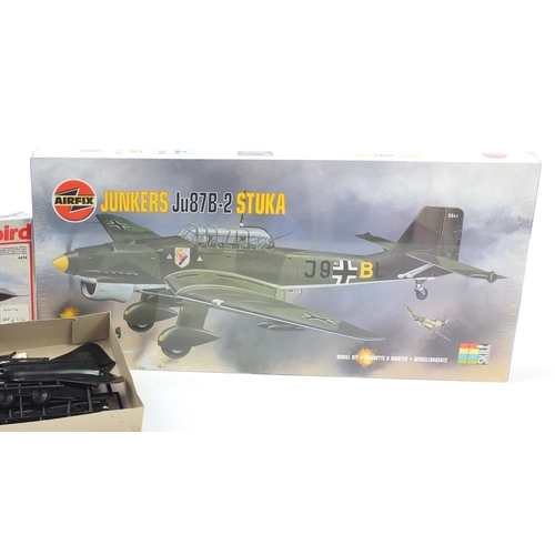 1361 - As new sealed Airfix model Junkers JU87B-2 Stuka and a Lockheed SR71 Blackbird with box by Revell