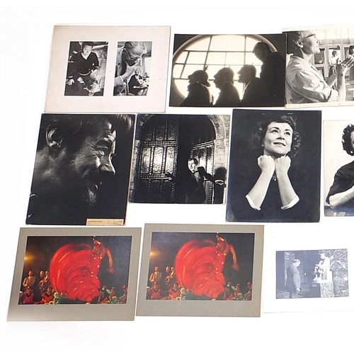 1274 - Collection of vintage photographs, some theatrical including Morris Newcombe black and white film sc... 