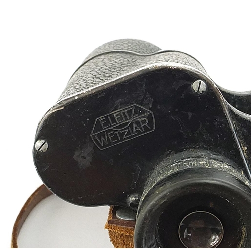 2337 - E Leitz Wetzlar, pair of German military interest Dienstglas 10 x 50 binoculars numbered 306605