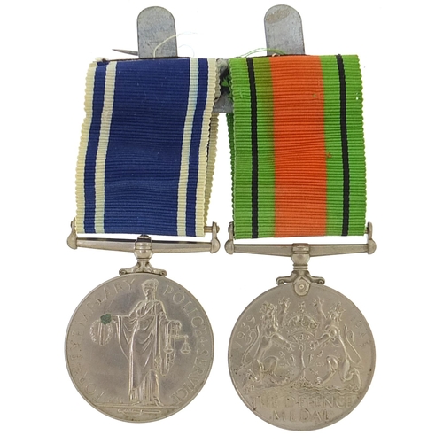 2283 - British military World War II Police two medal group including Exemplary Police Service medal awarde... 