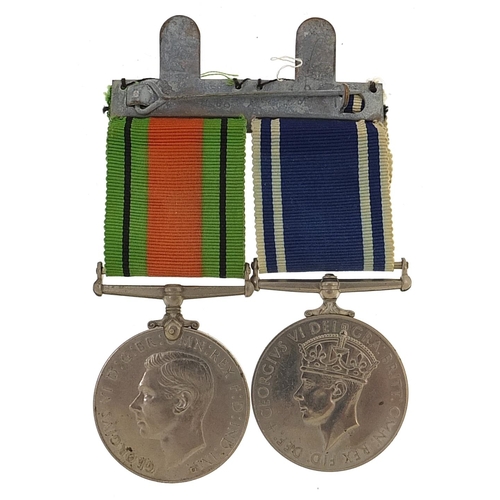 2283 - British military World War II Police two medal group including Exemplary Police Service medal awarde... 