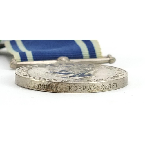 2283 - British military World War II Police two medal group including Exemplary Police Service medal awarde... 