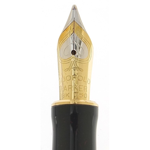 98 - Parker Duofold fountain pen with 18k gold nib, case and box