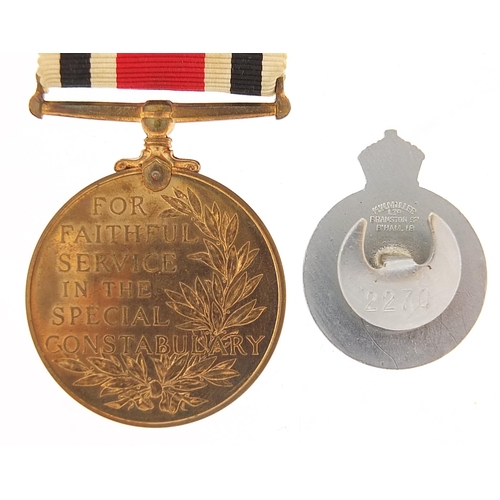 2298 - George VI Special Constabulary Faithful Service medal and Glamorgan Special Constable enamelled lape... 