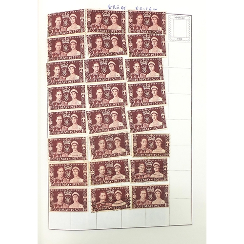 1518 - Collection of 19th century and later world stamps arranged in three albums including Great Britain a... 