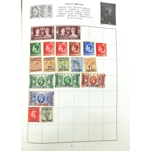 1518 - Collection of 19th century and later world stamps arranged in three albums including Great Britain a... 