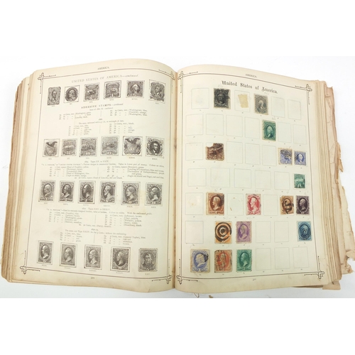 1518 - Collection of 19th century and later world stamps arranged in three albums including Great Britain a... 