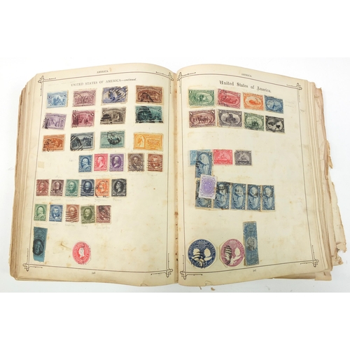 1518 - Collection of 19th century and later world stamps arranged in three albums including Great Britain a... 