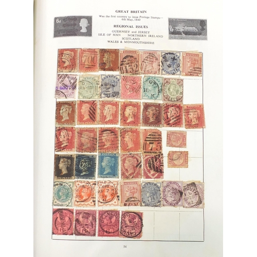 1518 - Collection of 19th century and later world stamps arranged in three albums including Great Britain a... 