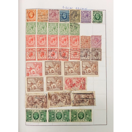 1518 - Collection of 19th century and later world stamps arranged in three albums including Great Britain a... 