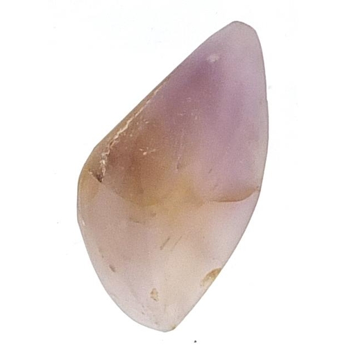 1920 - Fancy cut amethyst gemstone with certificate, approximately 57.200 carat