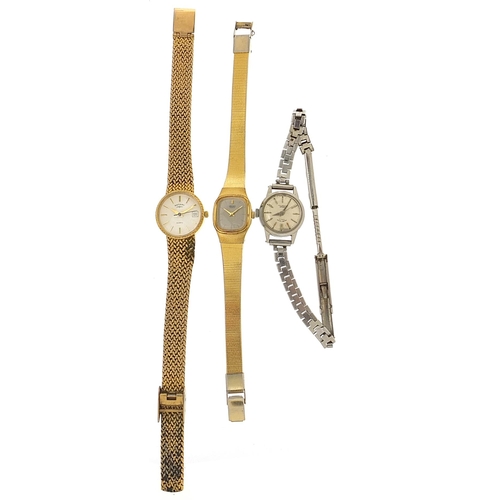 2163 - Three ladies wristwatches comprising Favre-Leuba, Seiko and Rotary