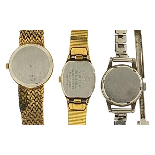 2163 - Three ladies wristwatches comprising Favre-Leuba, Seiko and Rotary