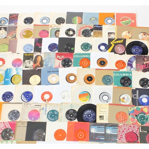 1445 - Collection of 45rpm records including Simon & Garfunkel, Tina Turner, Barbara Streisand, Elvis Presl... 