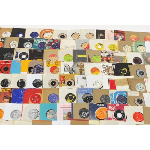 1456 - Collection of 45rpm records including Hot Chocolate, ABBA, T. Rex, Moody Blues and Elvis Presley