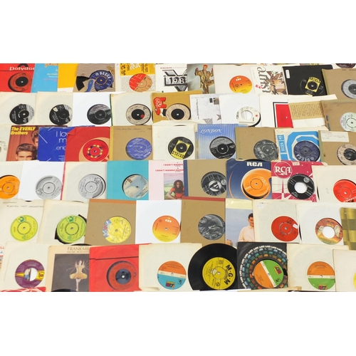 1456 - Collection of 45rpm records including Hot Chocolate, ABBA, T. Rex, Moody Blues and Elvis Presley