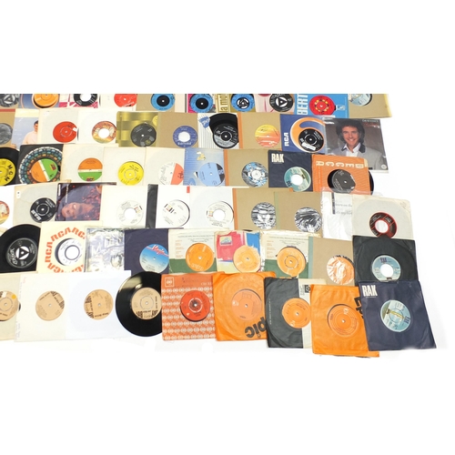 1456 - Collection of 45rpm records including Hot Chocolate, ABBA, T. Rex, Moody Blues and Elvis Presley