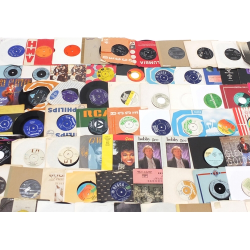 1458 - Collection of 45rpm records including The Beatles, The Bee Gees, The Everly Brothers, David Bowie, A... 